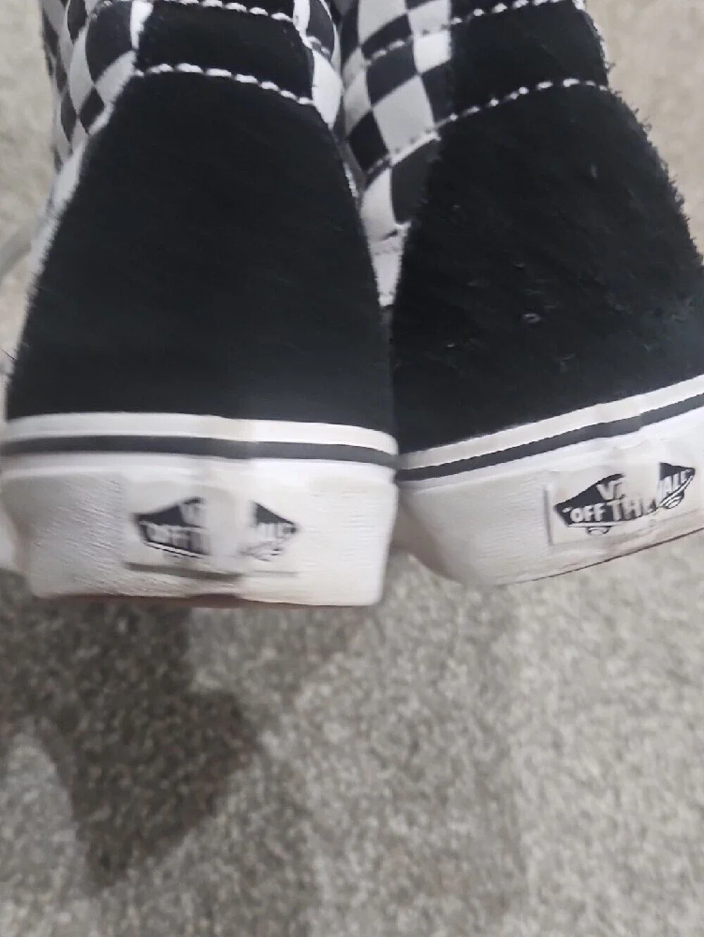 Vans Black White Checkerboard High-Top Sneakers